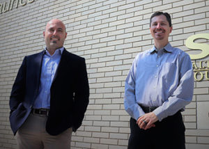 Chemical engineering assistant professor Tony Saad (left) and professor James Sutherland.