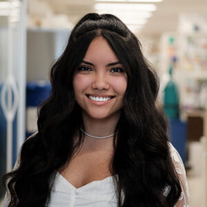 Adriana Payan-Medina poses in a lab