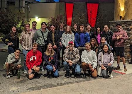 The Department of Chemical Engineering's outreach team poses after their trip to Wind River